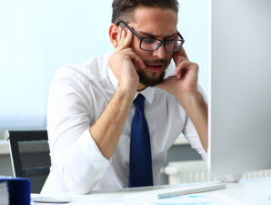 Stressed office worker