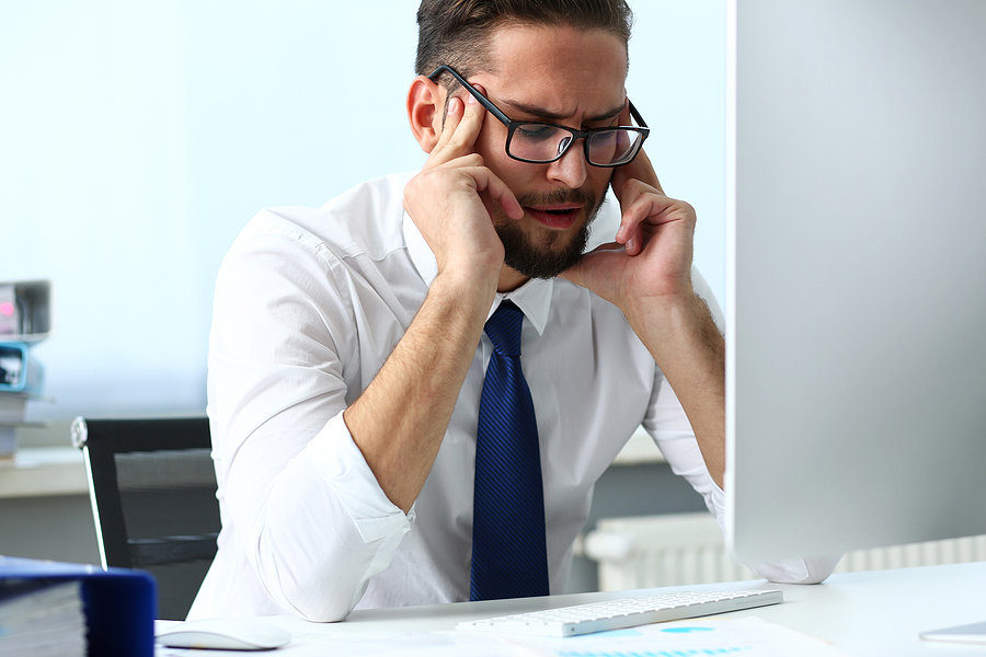 Stressed office worker