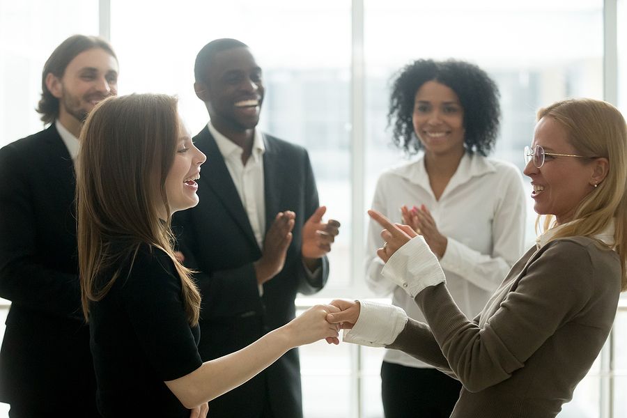 Smiling businesswomen